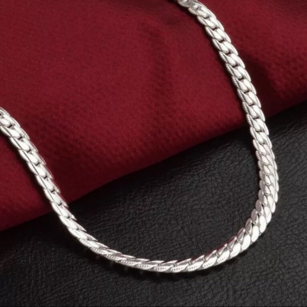 New 925 Sterling Silver 20'' Snake Necklace - Picture 4 of 4